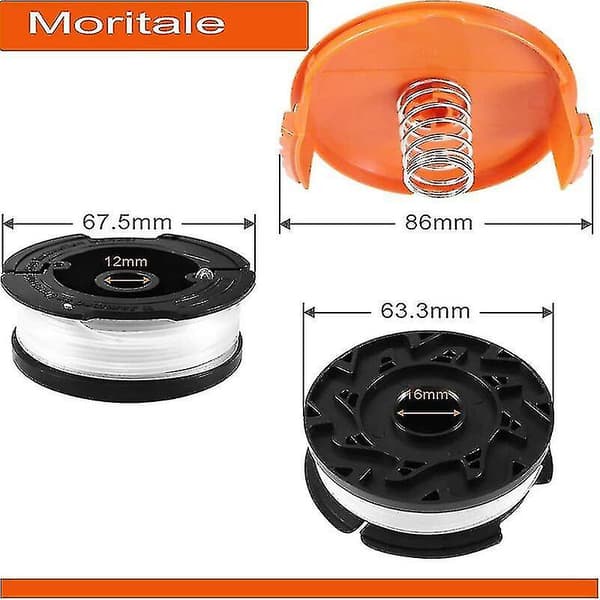 Nylon Line Spool for Black & Decker Trimmer - A6481 A6485 Af-100 (4 stykker)