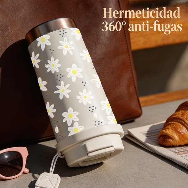 Kaffetermos 500ml 316 Rustfritt Stål Juledesign White