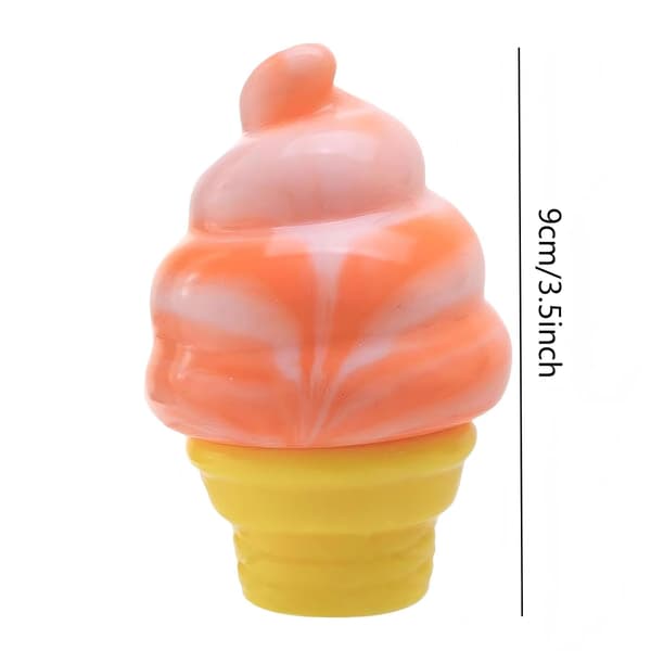 Nice Cream Cone, Squish Squeeze iskrem, stresslindrende dingser for angstlindring - oransje Orange
