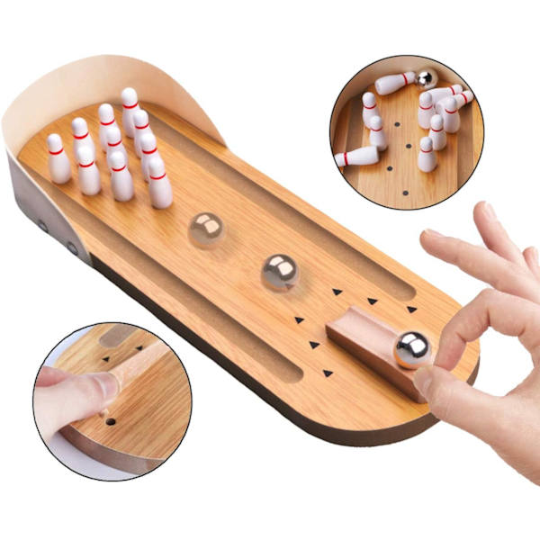 Mini Bowling-set för Skrivbord - Miniarkad Skrivbord