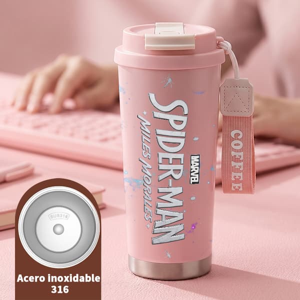 Kaffetermokande 500ml Rustfrit Stål Juledesign Pink