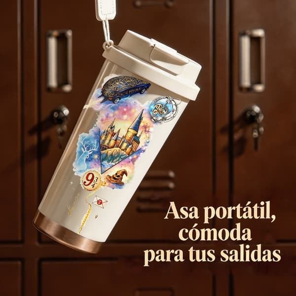 Kaffetermos 500ml 316 Rustfritt Stål Anime Design White