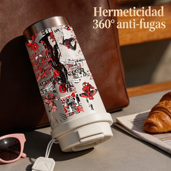 Kaffetermos 500ml Rustfritt Stål Kunstnerisk Design Pink