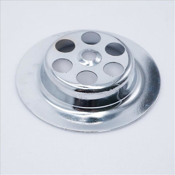 4 stk. rustfrit stål hul rundt gitter til vask, forkromet, 7 cm i diameter