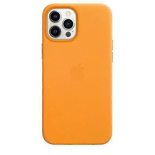 Lærtelefonveske for iPhone 12 Pro Max Lærveske med MagSafe California Poppy