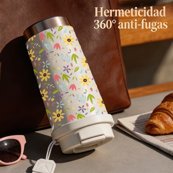 Kaffetermos 500ml 316 Rustfritt Stål Anime Design Pink