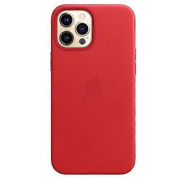 Læder Telefon Case Til Iphone 12 Pro Max Læder Case Med Magsafe Red