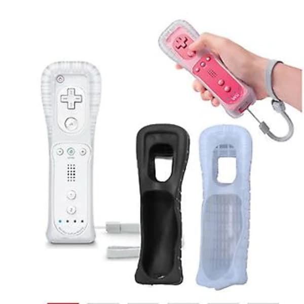 Silikonskyddsfodral och handledsremmar kompatibla med Wii Remote Controller, A