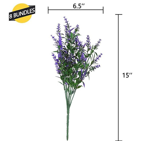 8 Paket Konstgjorda Utomhusblommor Buskar UV-Resistenta