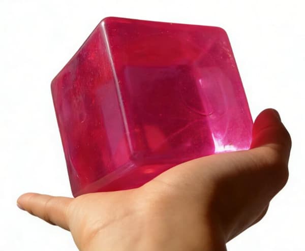 Stor blød isterning fidget-legetøj til børn, sensorisk fidgets-pink Pink