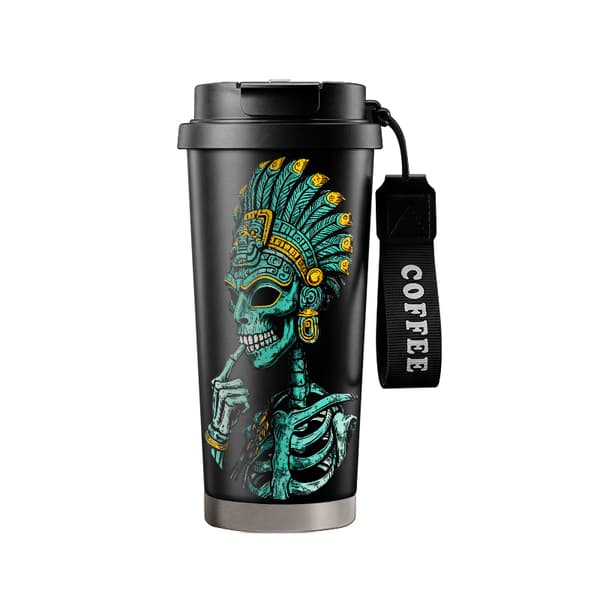 Kaffetermokande 500ml Rustfrit Stål Vintage Design Black
