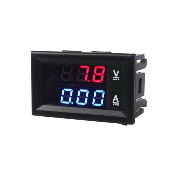 1 kpl (punainen ja sininen 10A) DC0-100V 10A LED DC kaksoisnäyttö