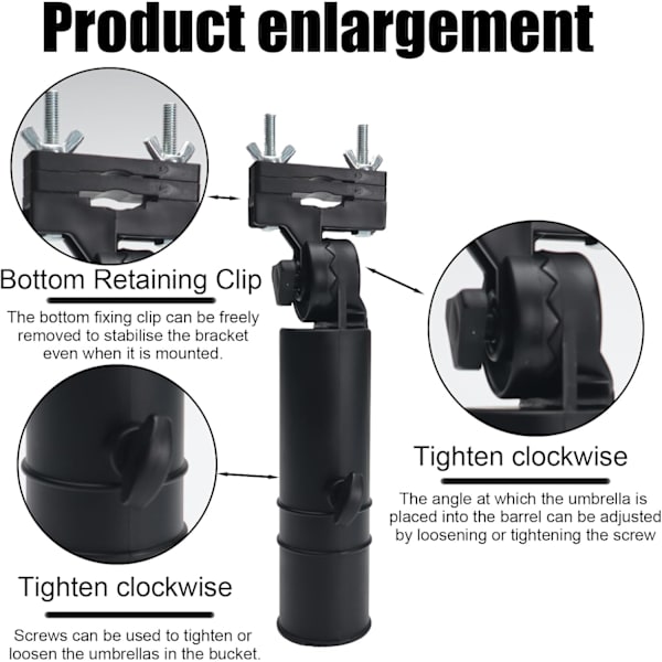 Paraplyholder for golfbil - Svart