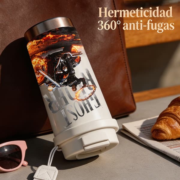 Termokaffekrus 500ml 316 Rustfrit Stål Grafisk Design Pink