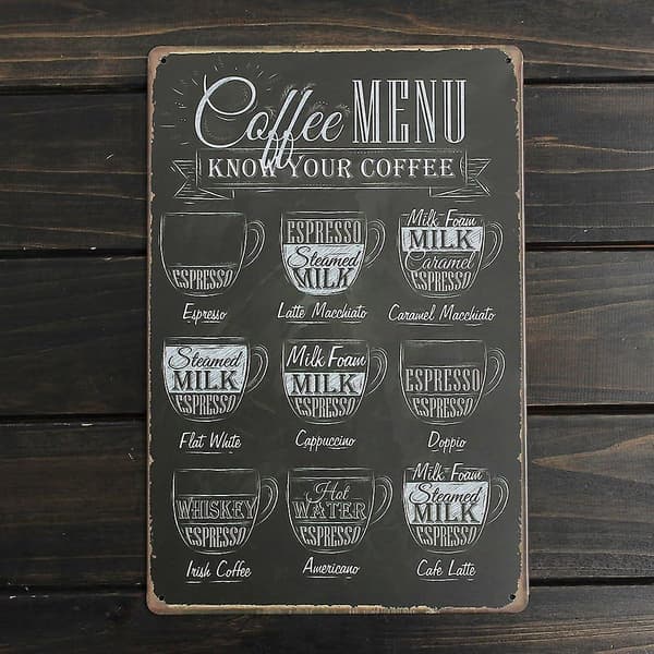 Retro metalskilt - Til Café