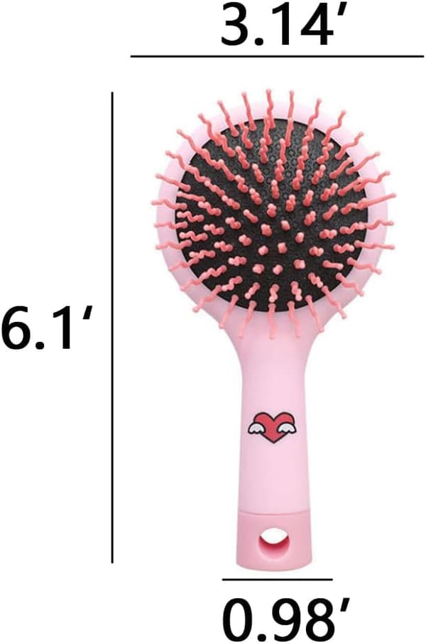 1 st. tecknad anti-statisk hårkam borste, mini resehår