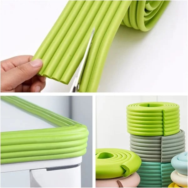 Multifunksjonell hjørnebeskyttelse Baby Safety Bumper DIY Barnehage Hjørnebeskyttelse Mykt etui Hjemmebeskyttelse 2 meter (svart)