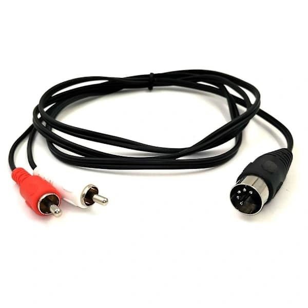 5-polet DIN-stik han til 2rca til Electrophonic Bang&olufsen Quad Stereo System 1,5 m, A