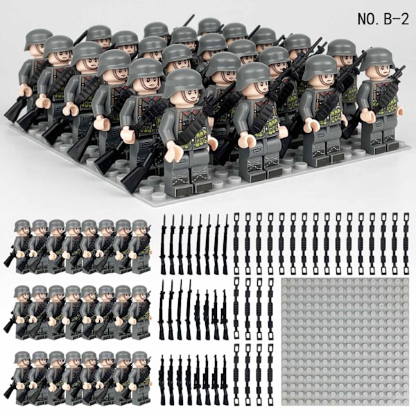 24 kpl Sotilas Sotilaat Rakennuspalikat Armeija Array Rakennuspalikat Minifiguurit Leikkikalut Pojille Syntymäpäivä Joululahjat
