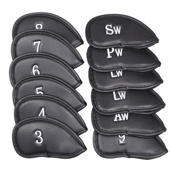 Golf irons cover thick PU leather club protector head cap cover