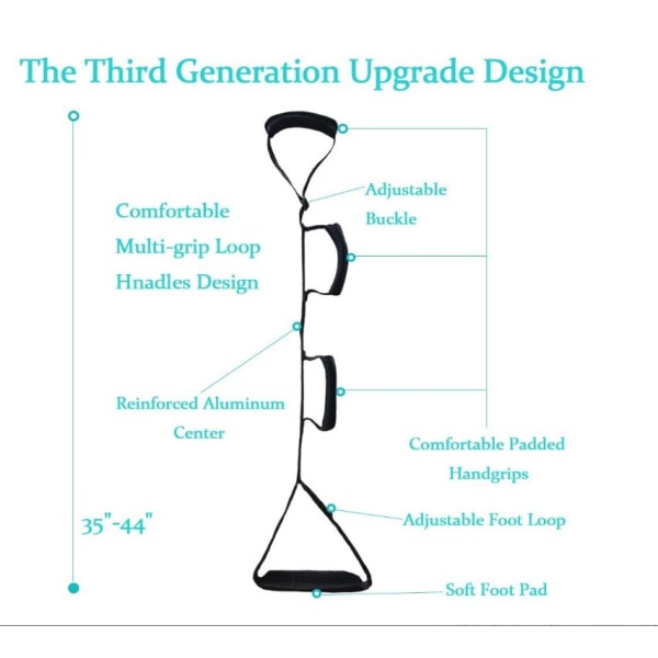 1 stk. 115 cm ældre hjælpebenløftestropper til