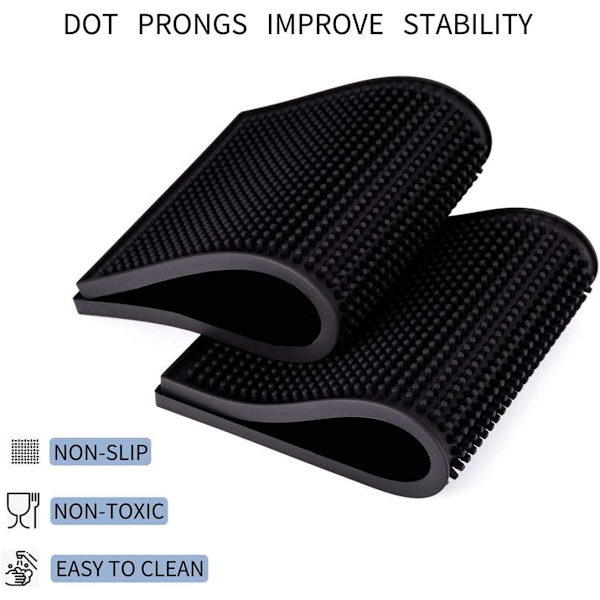 2 stk 30*15cm svarte vannskille barmatter barmatte myk