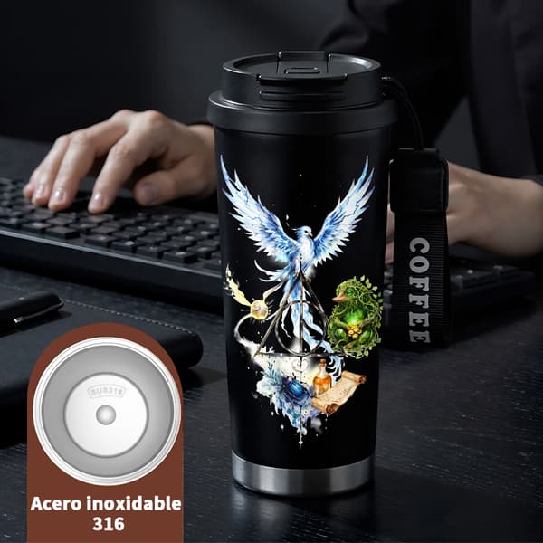 Kaffetermokande 500ml 316 Rustfrit Stål Moderne Design Black