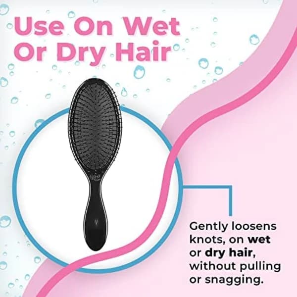 Wet Brush Original Detangler Våd Børste Med Ultra Bløde Børster duo Rose red
