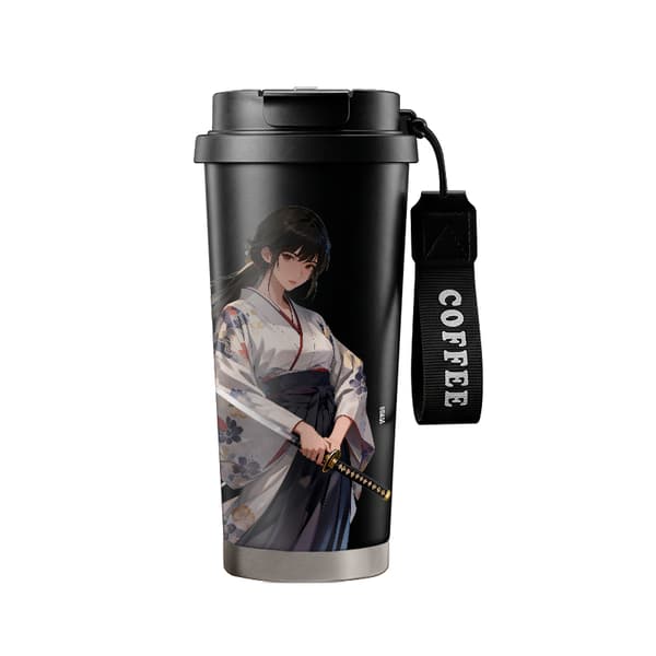 Bærbar kaffetermos 500 ml 316 rustfritt stål Trendy design Black