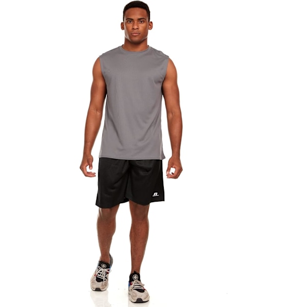 Miesten aktiivinen urheilullinen hihaton suorituskykypaita kuntosalille, juoksuun, treeniin, tank topit, kalastukseen, vaellukseen (XL-koko) Dark Gray