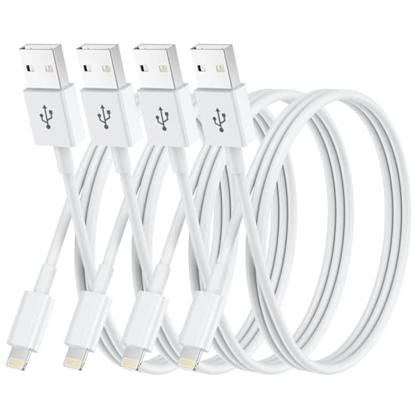 4-pack MFi-certifierade Lightning-kablar 0,9 m – Snabb laddningskompatibilitet för iPhone,A