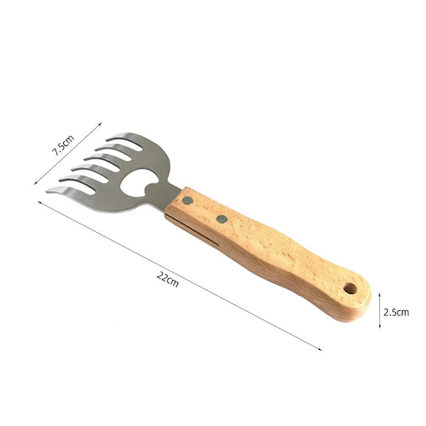 Kød-fjerner med tang, 2 BBQ kød-ekstraktor Bjørn stift rustfrit stål