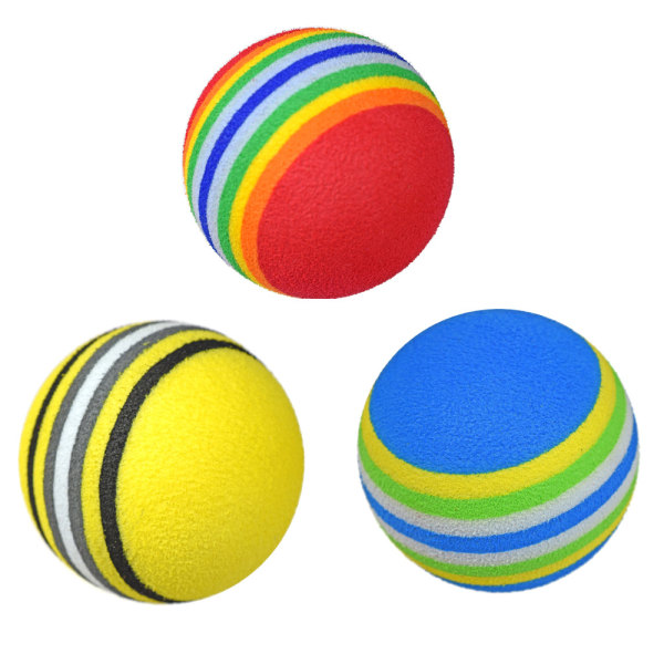 15 stykker golf regnbuebold EVA skumbold indendørs træningsbold