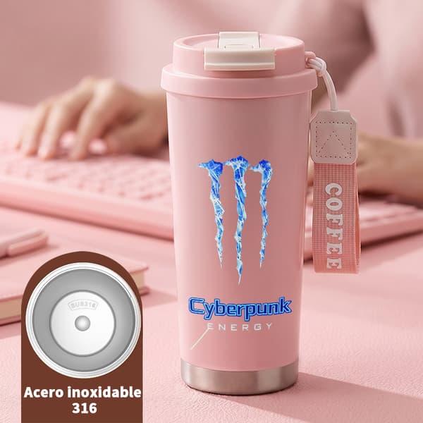 Kaffetermos 500ml 316 Rustfritt Stål Dyredesign Pink