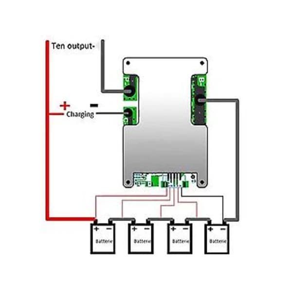 2st 4s 12V 100A BMS LiFePO4 Batteriskyddskretskort, A