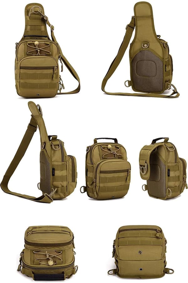Militär Molle Taktisk Sling Bag Sling Pack Herr
