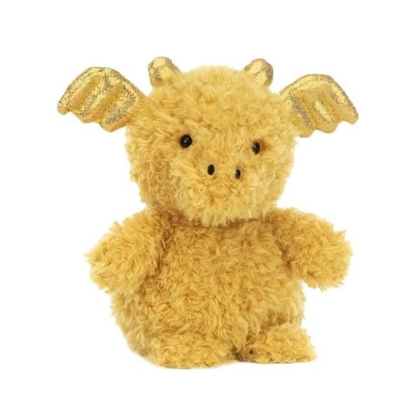Jellycat Guld Drake Gosedjur, 18 cm | Mytisk Plyschleksak | Klassisk Barngåva