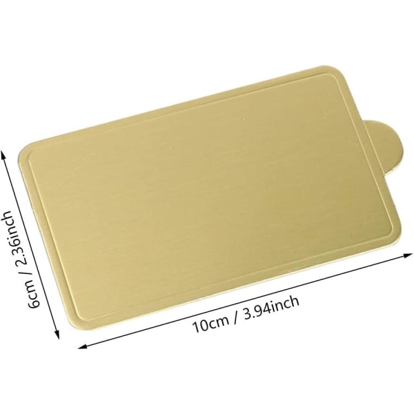 100 cake plates, golden rectangular mousse cake cardboard plate