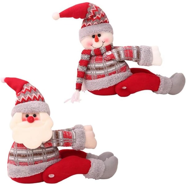 Pack Christmas Curtain Tiebacks with Buckle, Santa Claus Snowman