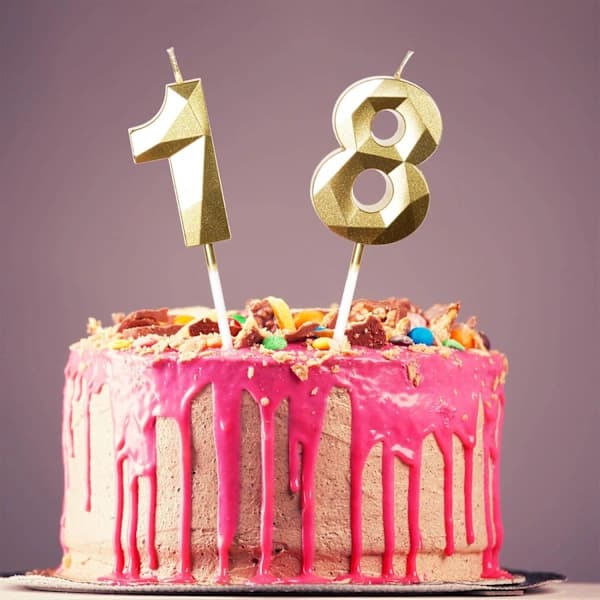 2 sett gull bursdagslys nummer 0-9 lys kake bursdagslys kake lys kake dekorasjon bursdag, A