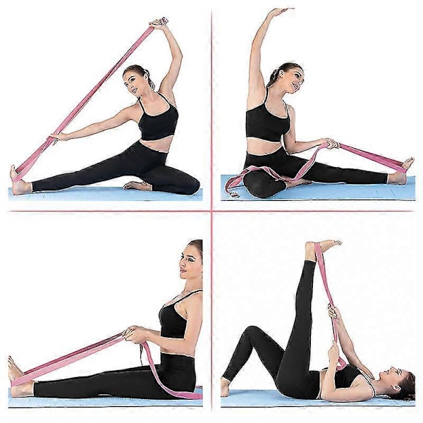 Lange Motstandsbander Kompatibel Med Kvinner Og Menn, Stoff Pull Up Assistanse Bånd, Trening Fitness Strekk Bånd Kompatibel Med Bein Lår H black-grey-pink