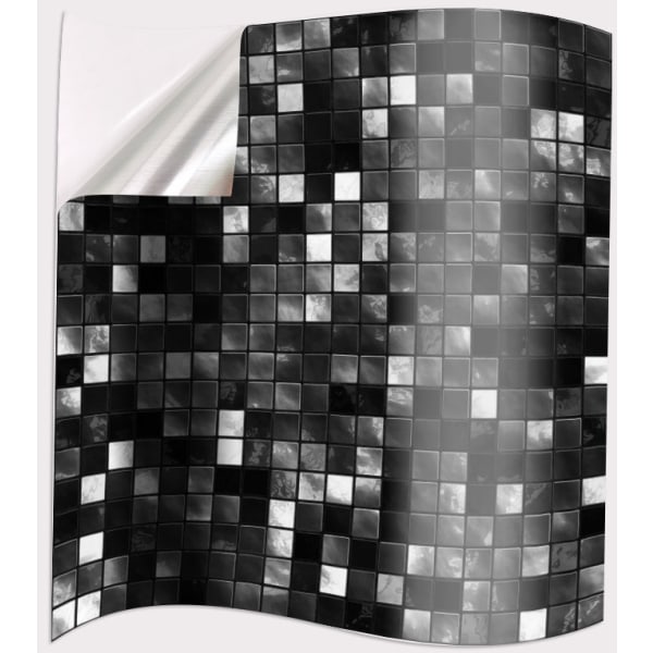 24x laattatarra kylpyhuoneeseen ja keittiöön 15 x 15 cm musta valkoinen
