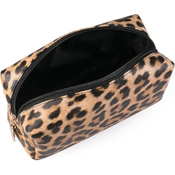 Leopard Print Kosmetikpose Kvadratisk Mode Kosmetik Organizer