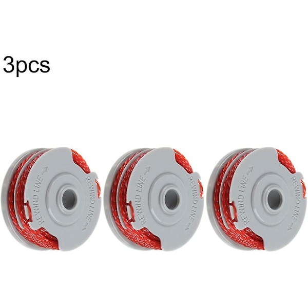 Spool Line, Standard Double Autofeed Nylon Spools, Yhteensopiva Flymo Contour Xt/500e/500 Xt/multi Trimbrower Trim/mini Trim (3kpl) (YJD)
