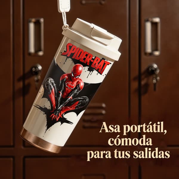 Bärbar Kaffetermos 500ml Läckagesäker Militär Design White