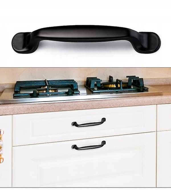 4 pakker, klassisk møbelgreb, skuffegreb, 96mm / 128mm, sort