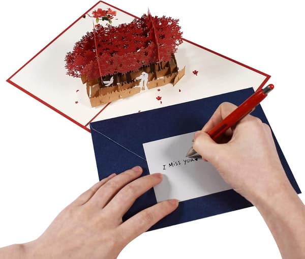 1 stk Kjærlighetskort - 3D Jubileumskort - Forlovelseskort - Bryllup