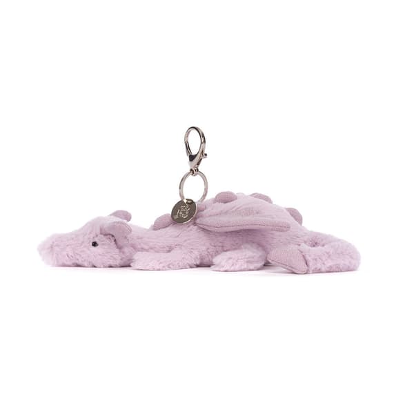 Jellycat Amuseables Lavendel Drake Väskberlock 22cm