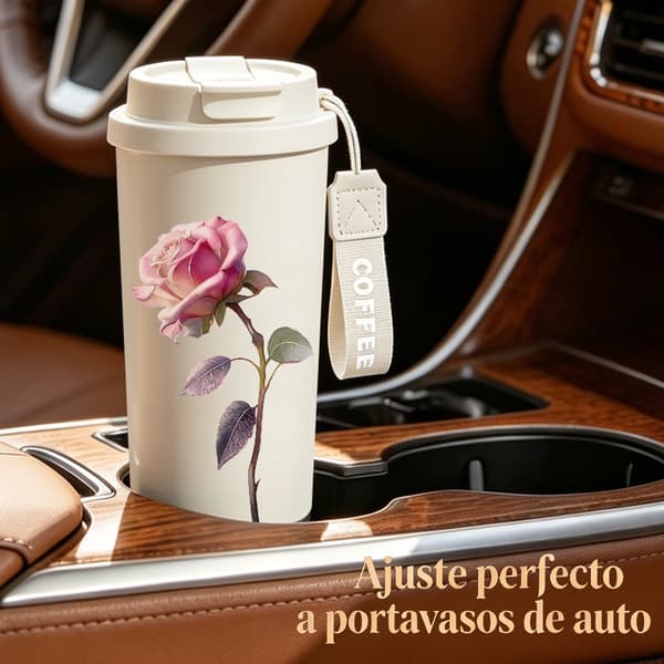 Kaffetermos 500ml Rustfritt Stål Militær Design White