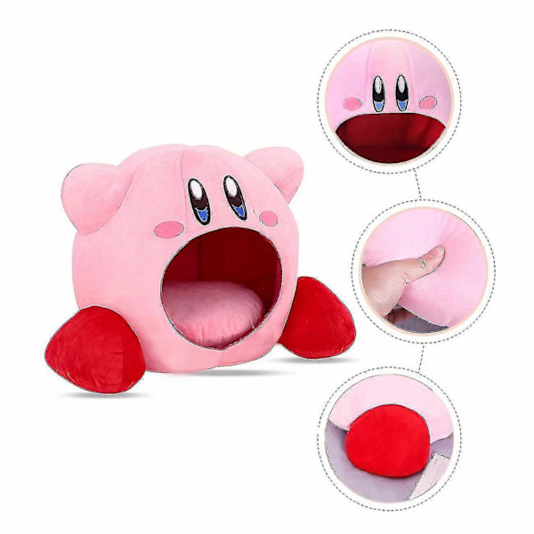 Kirby Speltillbehör Inandningsbart Napphuvudband Kudde Rosa Hatt Plyschleksak